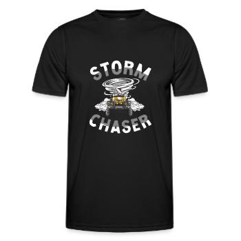 Storm Chaser Hurricane Meteorology - Männer Funktions-T-Shirt - Schwarz - Vorne - AI Model Male 178 dark (178cm)