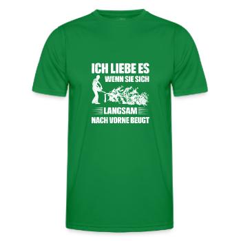 ICH LIEBE ES WENN SIE SICH LANGSAM NACH VORNE - Männer Funktions-T-Shirt - Kelly Green - Vorne - AI Model Male 178 dark (178cm)