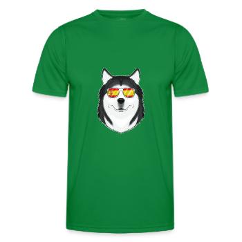 Husky I Spain Sunglasses I Spanish Flag - Männer Funktions-T-Shirt - Kelly Green - Vorne - AI Model Male 178 dark (178cm)