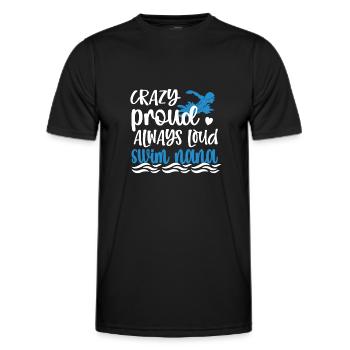 Fière natation Nana Nageuse Nana Grand-mère Cadeau - T-shirt sport Homme - noir - Devant - AI Model Male 178 dark (178cm)