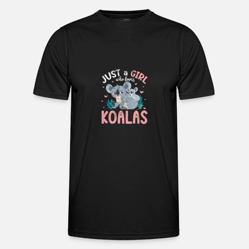 Koala Mädchen - Männer Funktions-T-Shirt - Schwarz