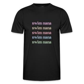 Fière natation Nana Nageuse Nana Grand-mère Cadeau - T-shirt sport Homme - noir - Devant - AI Model Male 178 dark (178cm)