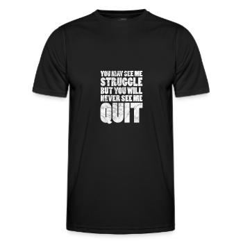 Motivation Motivieren Karriere Spruch Geschenk - Männer Funktions-T-Shirt - Schwarz - Vorne - AI Model Male 178 dark (178cm)