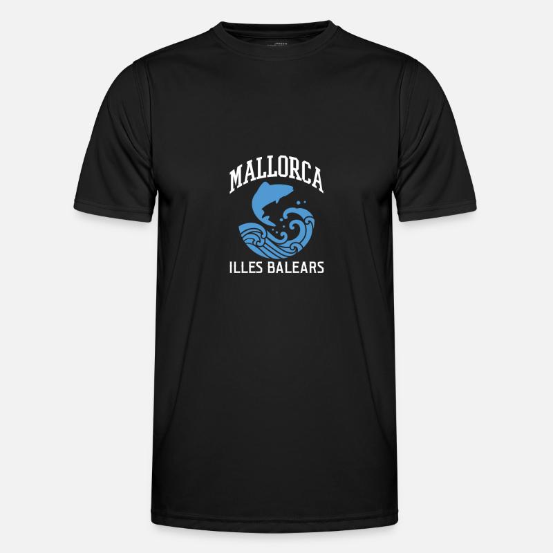 Mallorca - Männer Funktions-T-Shirt - Schwarz