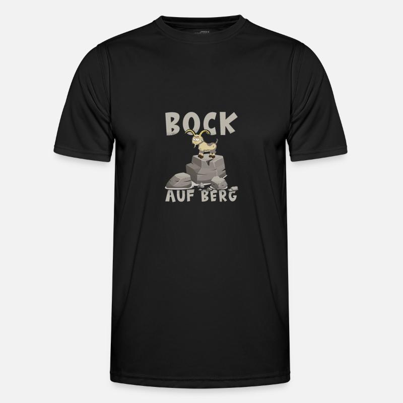 Bock auf Berg Männer Funktions-T-Shirt