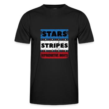 Stars Stripes Reproduktive Rechte notleiden 4. - Männer Funktions-T-Shirt - Schwarz - Vorne - AI Model Male 178 dark (178cm)