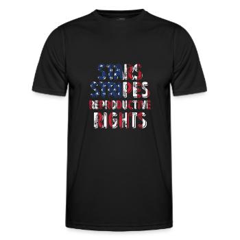 Stars Stripes Reproduktive Rechte 4. Juli - Männer Funktions-T-Shirt - Schwarz - Vorne - AI Model Male 178 dark (178cm)