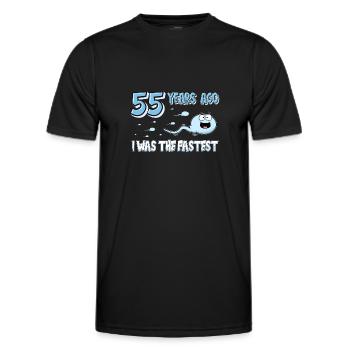 55 Years Ago I Was The Fastest 55. Geburtstag - Männer Funktions-T-Shirt - Schwarz - Vorne - AI Model Male 178 dark (178cm)