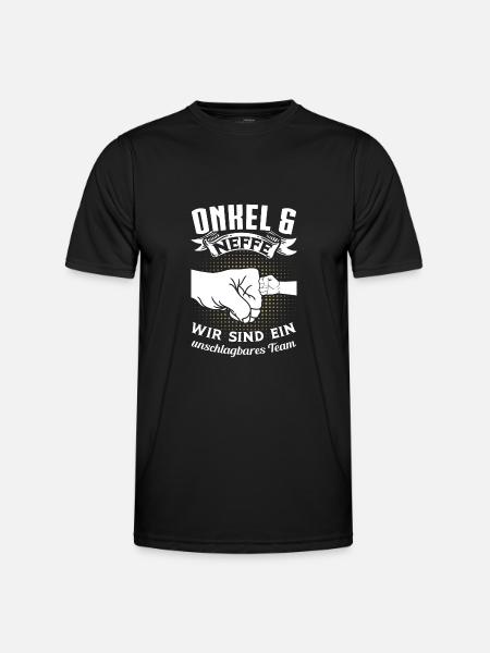 Onkel Neffe Onkels Geschenk - Männer Funktions-T-Shirt - Schwarz