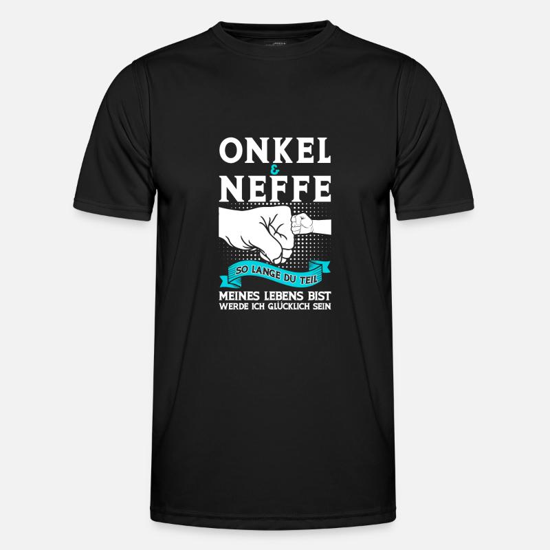 Onkel Neffe Onkels Geschenk - Männer Funktions-T-Shirt - Schwarz
