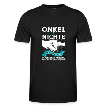 Onkel Nichte Nichten Geschenk - Männer Funktions-T-Shirt - Schwarz - Vorne - AI Model Male 178 dark (178cm)