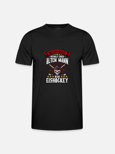 Eishockey Männer - Männer Funktions-T-Shirt - Schwarz