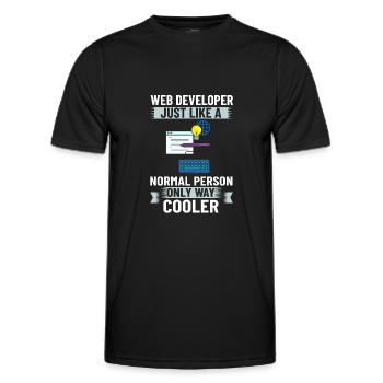 Web Development Web Developer Developer Manager - Men's Functional T-Shirt - black - Front - AI Model Male 178 dark (178cm)
