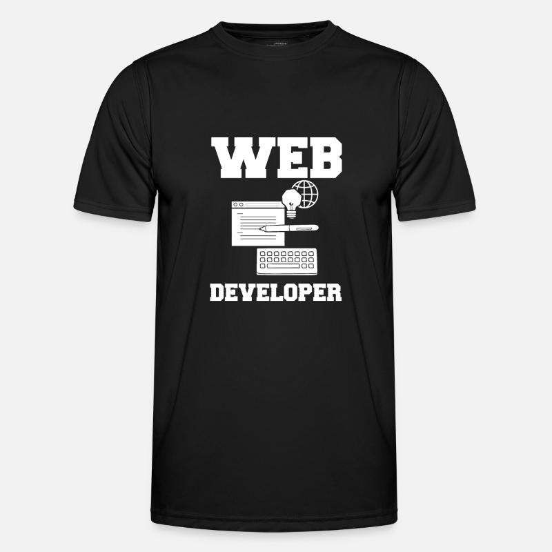 Web Entwicklung Webentwickler Entwickler Manager - Männer Funktions-T-Shirt - Schwarz