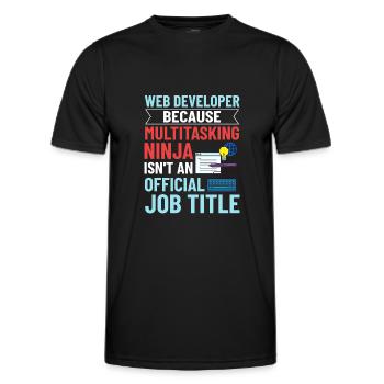 Web Development Web Developer Developer Manager - Men's Functional T-Shirt - black - Front - AI Model Male 178 dark (178cm)