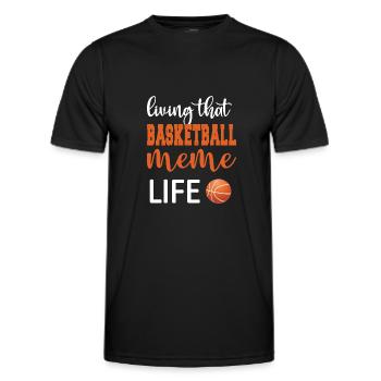 Meme Oma Von Basketballspieler Basketball Meme - Männer Funktions-T-Shirt - Schwarz - Vorne - AI Model Male 178 dark (178cm)