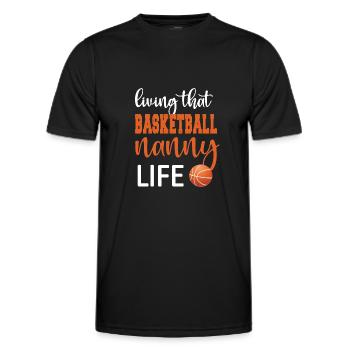 Nanny Grandma Of Basketball Player Basketball Nanny - Men's Functional T-Shirt - black - Front - AI Model Male 178 dark (178cm)