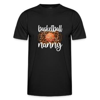 Nanny Grandma Of Basketball Player Basketball Nanny - Men's Functional T-Shirt - black - Front - AI Model Male 178 dark (178cm)
