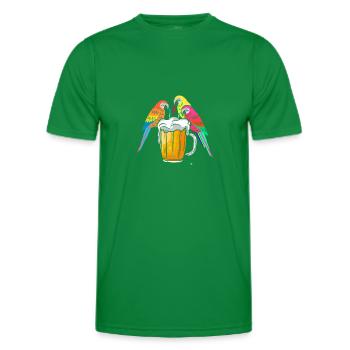 Drôle de cockatiel drôle d’oiseaux perroquets - T-shirt sport Homme - vert - Devant - AI Model Male 178 dark (178cm)