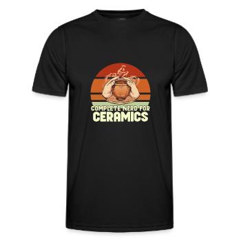 Poterie Céramique Poterie Poterie Poterie Poterie Poterie - T-shirt sport Homme - noir - Devant - AI Model Male 178 dark (178cm)
