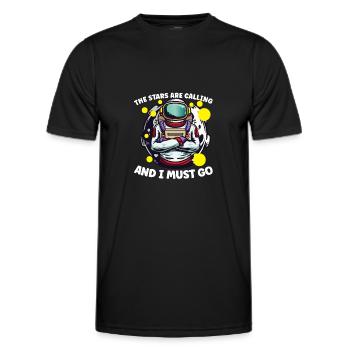 Astronaut Astronomy Solar System Space Kids - Men's Functional T-Shirt - black - Front - AI Model Male 178 dark (178cm)