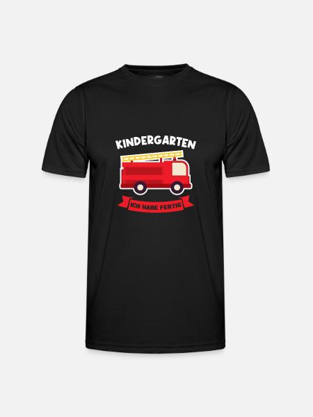 Kindergarten Feuerwehr Kindergarten Geschenk - Männer Funktions-T-Shirt - Schwarz