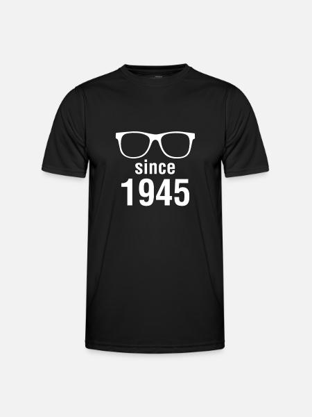 1945 - Männer Funktions-T-Shirt - Schwarz