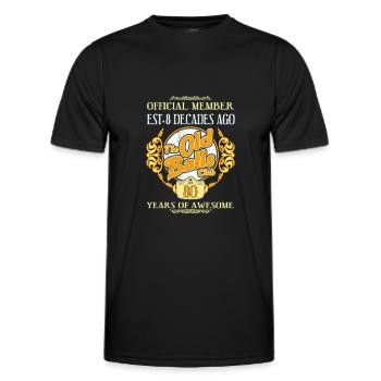 80 years of The Old Balls Club 80th birthday - Men's Functional T-Shirt - black - Front - AI Model Male 178 dark (178cm)