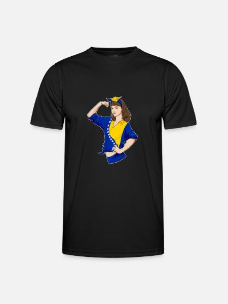 Bosnisk pige ubrydelig I Bosnien-Hercegovina - Funktionsshirt til herrer - sort