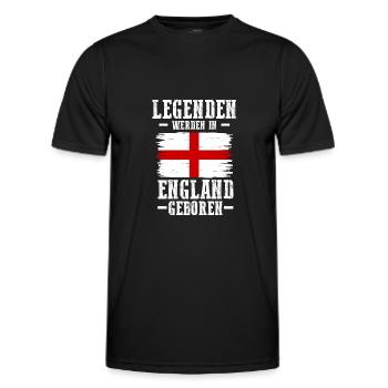 England Engländer Englisches - Männer Funktions-T-Shirt - Schwarz - Vorne - AI Model Male 178 dark (178cm)