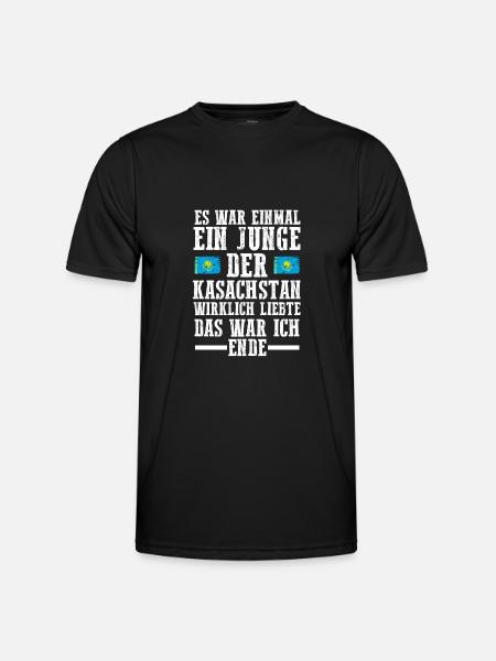 Kasachstan Kasache Kasachisches - Männer Funktions-T-Shirt - Schwarz