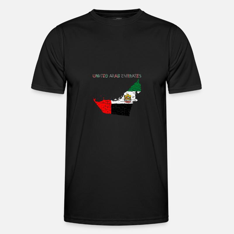 Émirats arabes unis Carte Drapeau EAU Dubaï T-shirt sport Homme