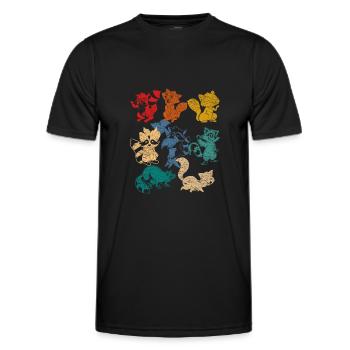 Raton laveur - T-shirt sport Homme - noir - Devant - AI Model Male 178 dark (178cm)
