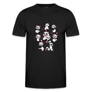 Panda - T-shirt sport Homme - noir - Devant - AI Model Male 178 dark (178cm)