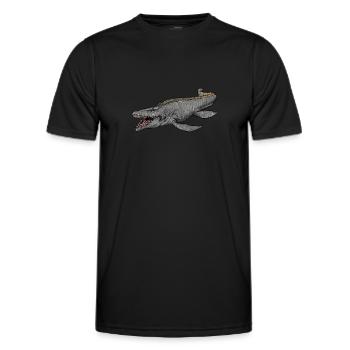 Mosasaurus I Meeresreptiel Kreidezeit Fossilien - Männer Funktions-T-Shirt - Schwarz - Vorne - AI Model Male 178 dark (178cm)