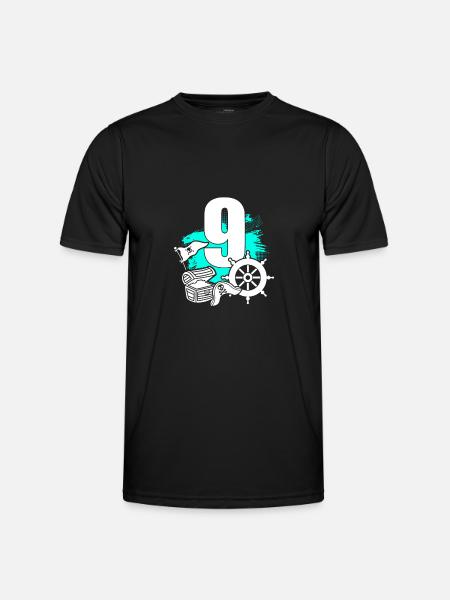 Pirate 9 years old - Men's Functional T-Shirt - black