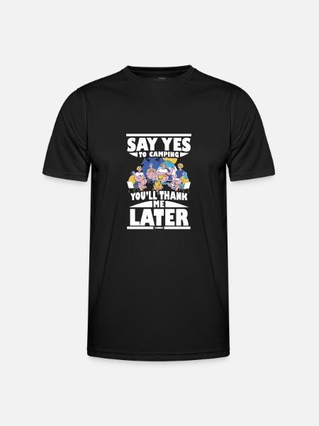 Camping - Männer Funktions-T-Shirt - Schwarz