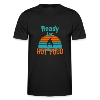 Prêt pour la nourriture chaude / Scharfes Essen - T-shirt sport Homme - noir - Devant - AI Model Male 178 dark (178cm)