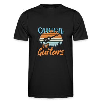 Reine des Guitares / Guitare - T-shirt sport Homme - noir - Devant - AI Model Male 178 dark (178cm)