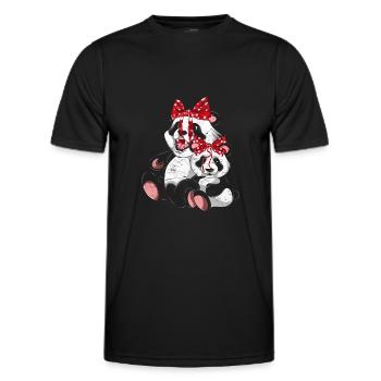 Panda - T-shirt sport Homme - noir - Devant - AI Model Male 178 dark (178cm)