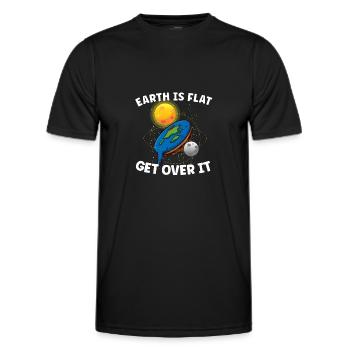 Flat Earth Theory Flat Earth Army Earth - Men's Functional T-Shirt - black - Front - AI Model Male 178 dark (178cm)