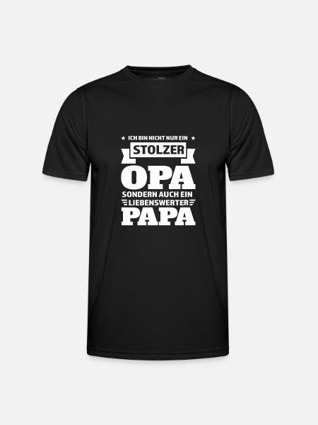 Opa Papa Großvater Geschenk - Männer Funktions-T-Shirt - Schwarz
