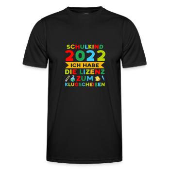 Schulkind 2022 Schulanfang Schulanfänger Geschenk - Männer Funktions-T-Shirt - Schwarz - Vorne - AI Model Male 178 dark (178cm)