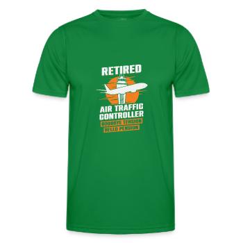 Pension de contrôleur de la circulation aérienne Cadeau de contrôleur de la circulation aérienne - T-shirt sport Homme - vert - Devant - AI Model Male 178 dark (178cm)