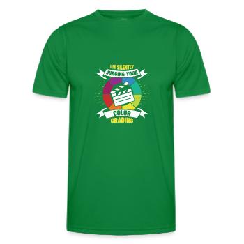 Farbkorrektur Videobearbeitung Filmeditor Geschenk - Männer Funktions-T-Shirt - Kelly Green - Vorne - AI Model Male 178 dark (178cm)