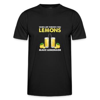 Lemonade Lemon Lemonade Lemonade Lemonade Stand Design - Men's Functional T-Shirt - black - Front - AI Model Male 178 dark (178cm)