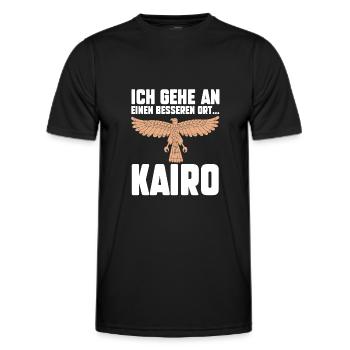 Ich gehe an einen besseren Ort Kairo - Männer Funktions-T-Shirt - Schwarz - Vorne - AI Model Male 178 dark (178cm)