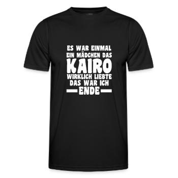 Es war einmal ein Mädchen das Kairo wirklich liebt - Männer Funktions-T-Shirt - Schwarz - Vorne - AI Model Male 178 dark (178cm)