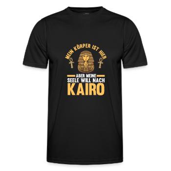 Meine Seele will nach Kairo - Männer Funktions-T-Shirt - Schwarz - Vorne - AI Model Male 178 dark (178cm)