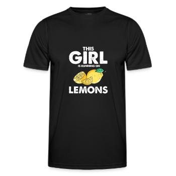 Lemonade Lemon Lemonade Lemonade Lemonade Stand Design - Men's Functional T-Shirt - black - Front - AI Model Male 178 dark (178cm)